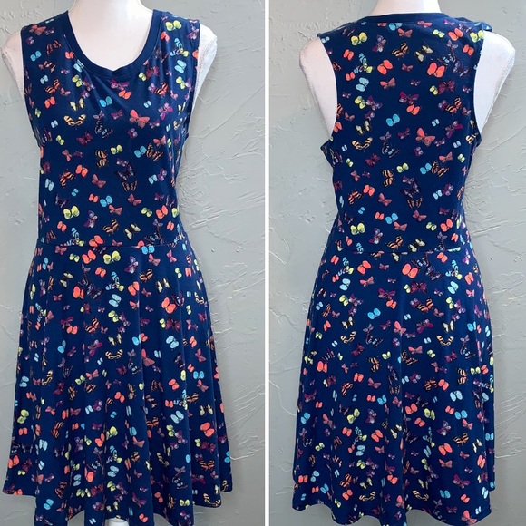 L'Amour Dresses & Skirts - 3/$20 L’Amour by Nanette Lepore Butterfly  Sleeveless Skater Dress -Size Large